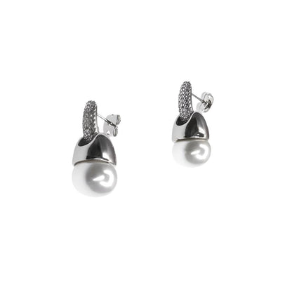 SHINE ZIRCONIA PEARL EARRING