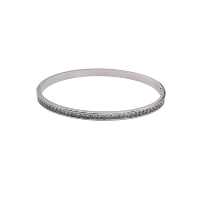 SOLID PAVE STEEL BRACELET