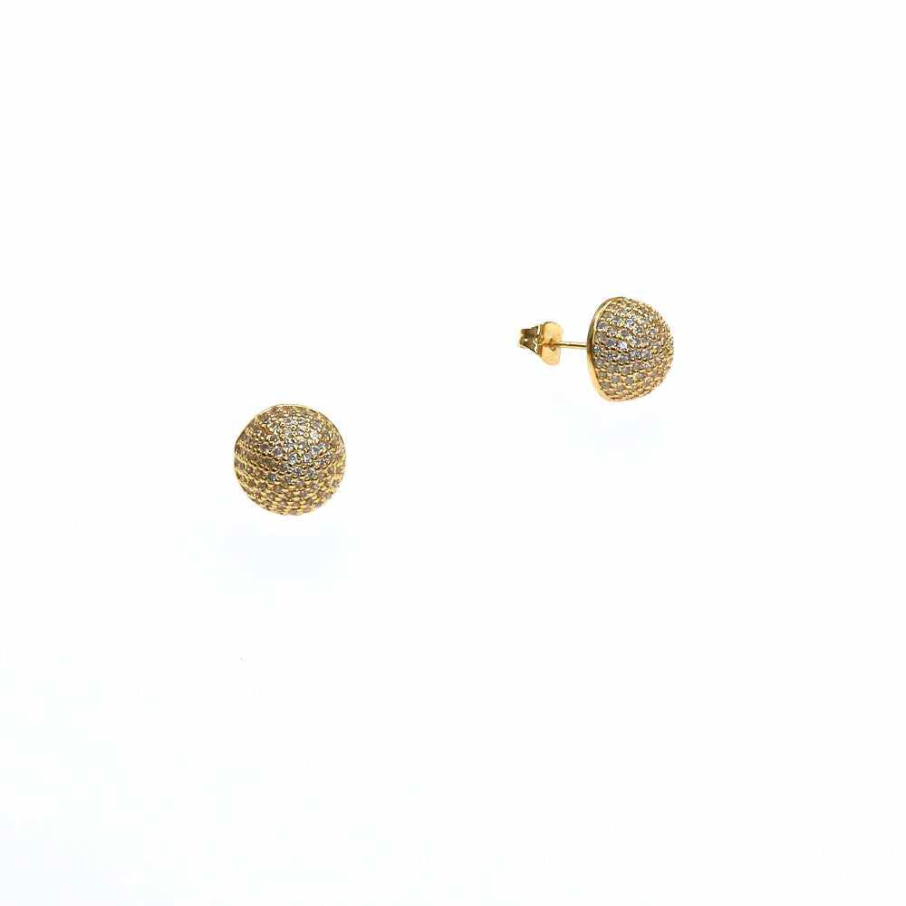 HALF FIREBALL STUD EARRING