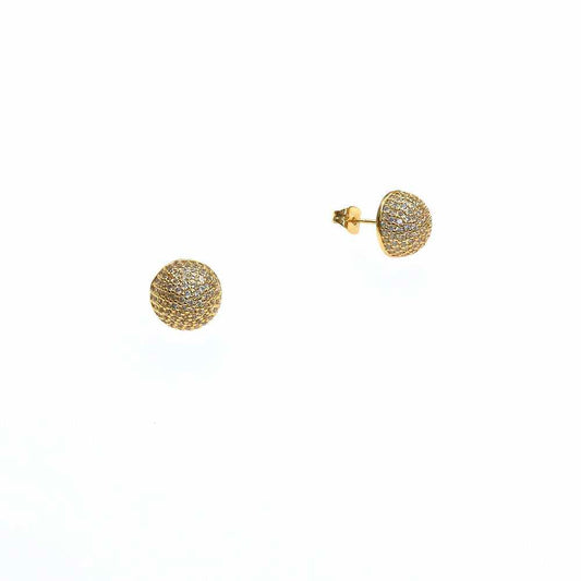 HALF FIREBALL STUD EARRING