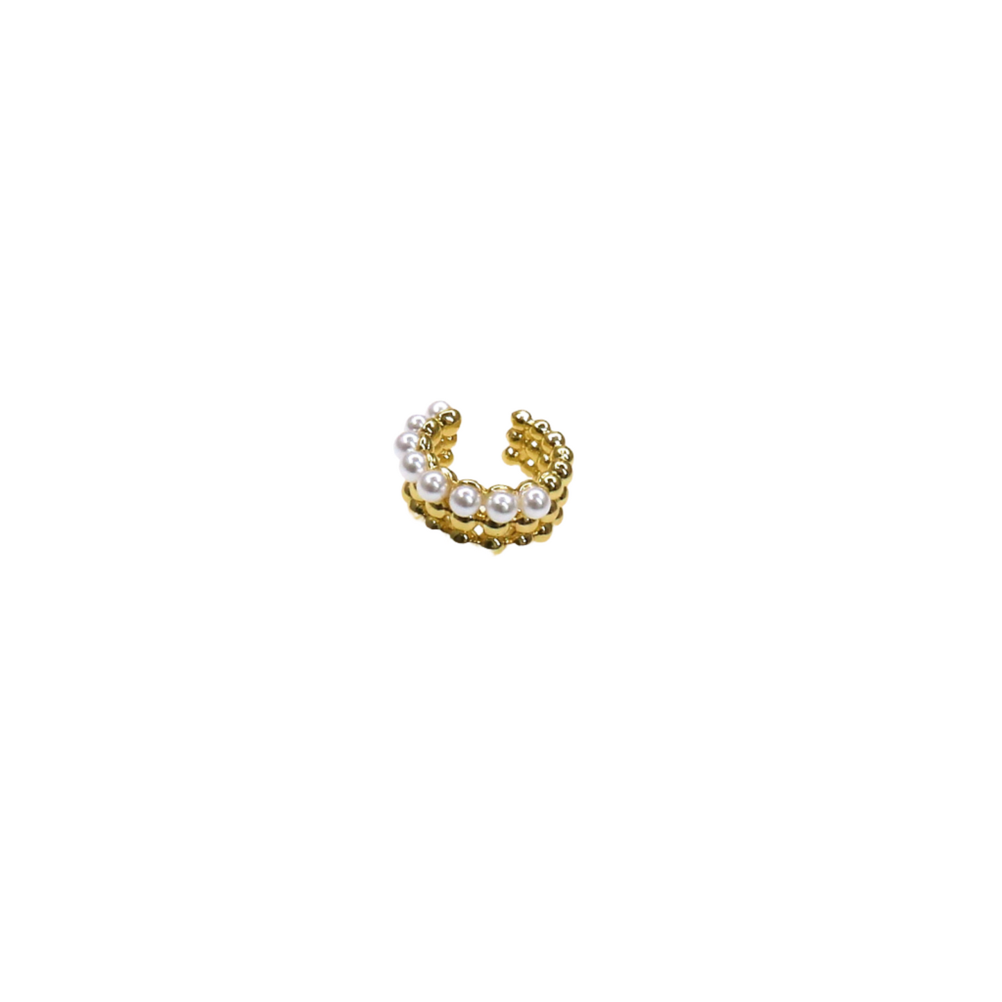 MINI BEADS & PEARL EARCUFF