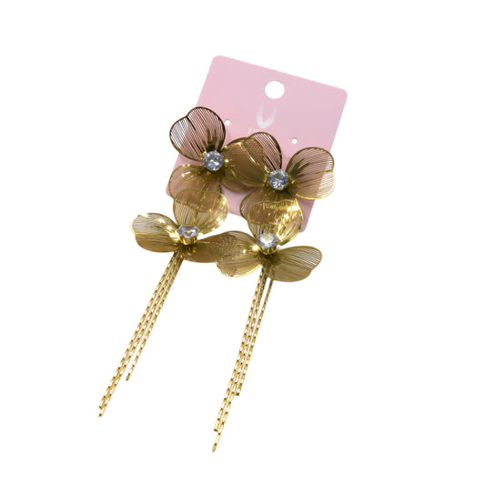 LONG FLOWER EARRING