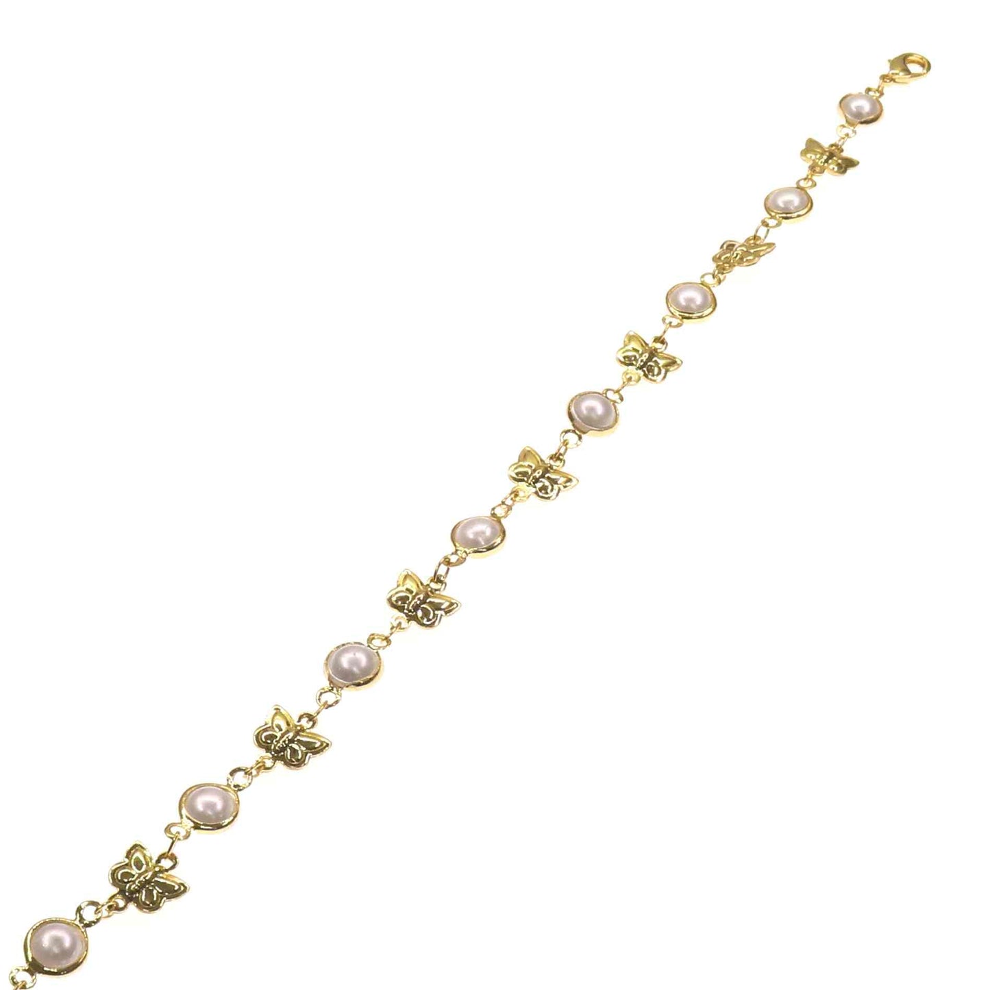 BUTTERFLY & PEARL ANKLET