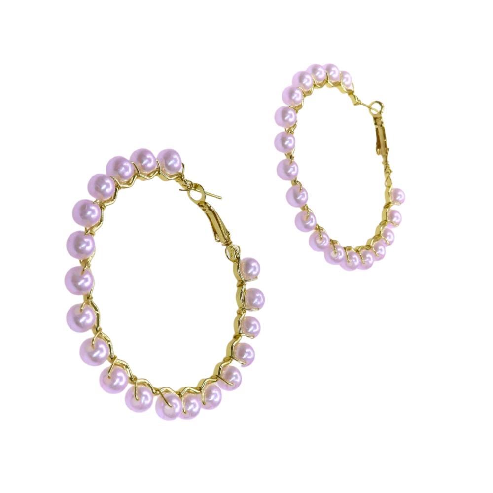 PEARL PURPULE  HOOP