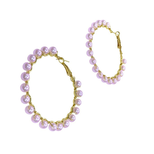PEARL PURPULE  HOOP