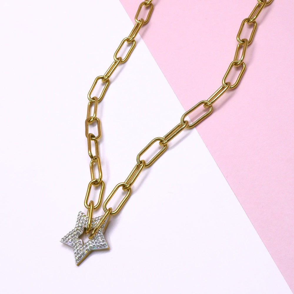PAPER CLIP CRISTAL STAR