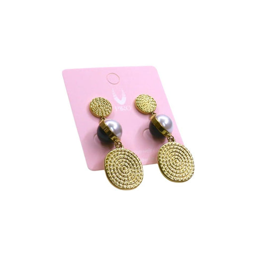 BLACK & WHITE LONG EARRING