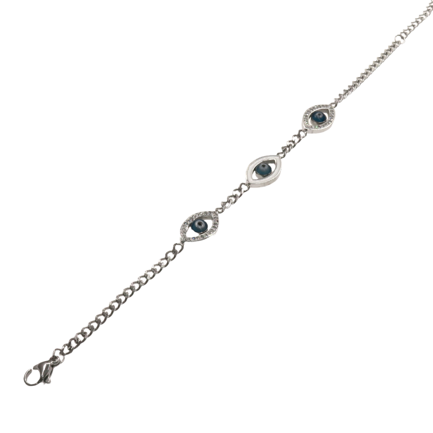 STEEL BLUE EYE BRACELET