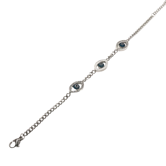 STEEL BLUE EYE BRACELET