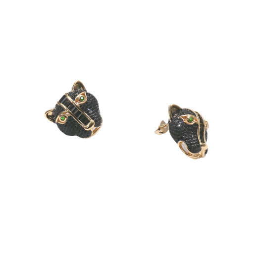 PANTHER HEAD EARRING