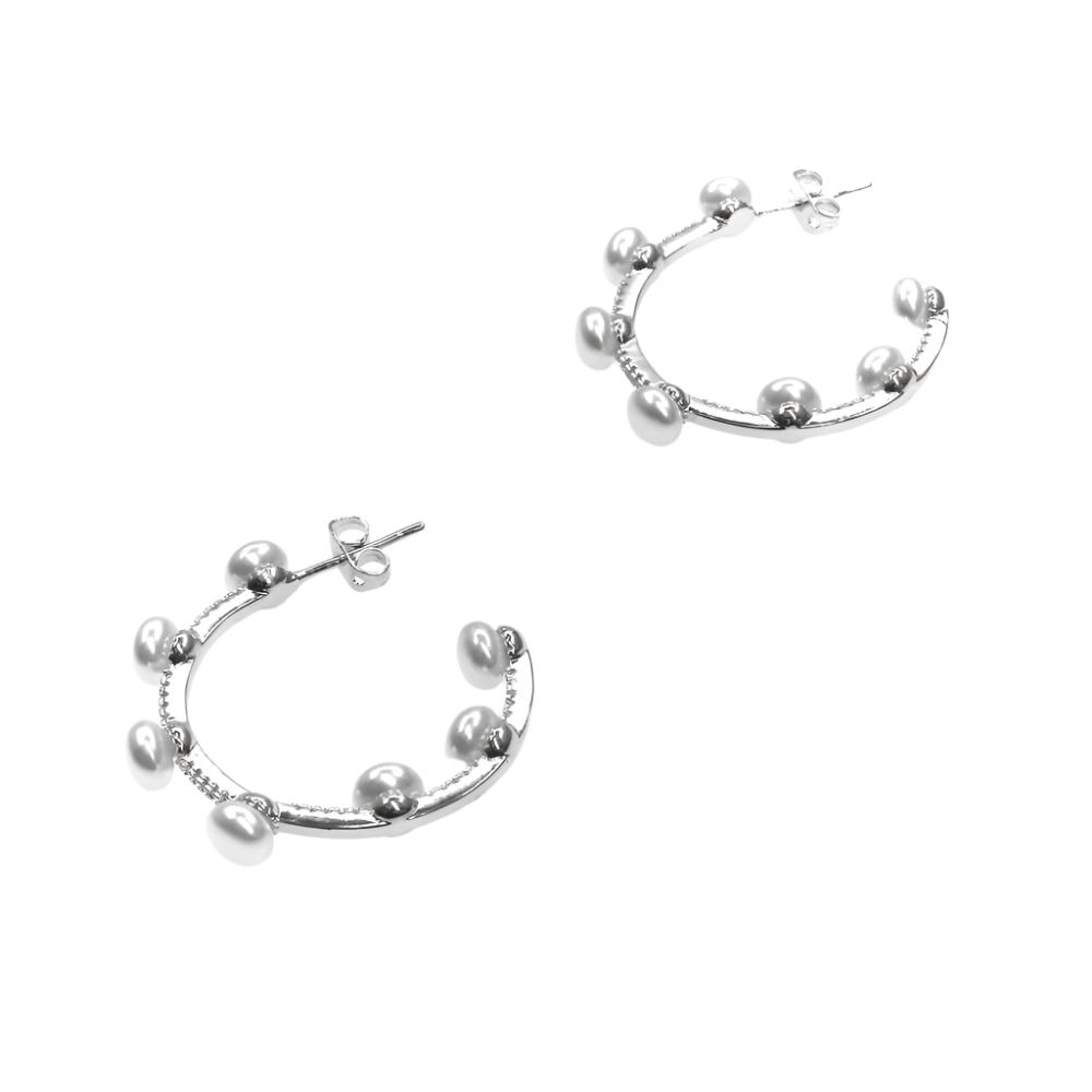 HOOP PEARL GOLD/SILVER