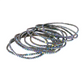 Set of sparkling strass colors bracelets with 10 dazzling lines in multiple hues