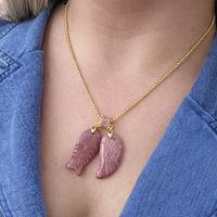 Quartz Fish Pendant With 14k Gold Plated Bail