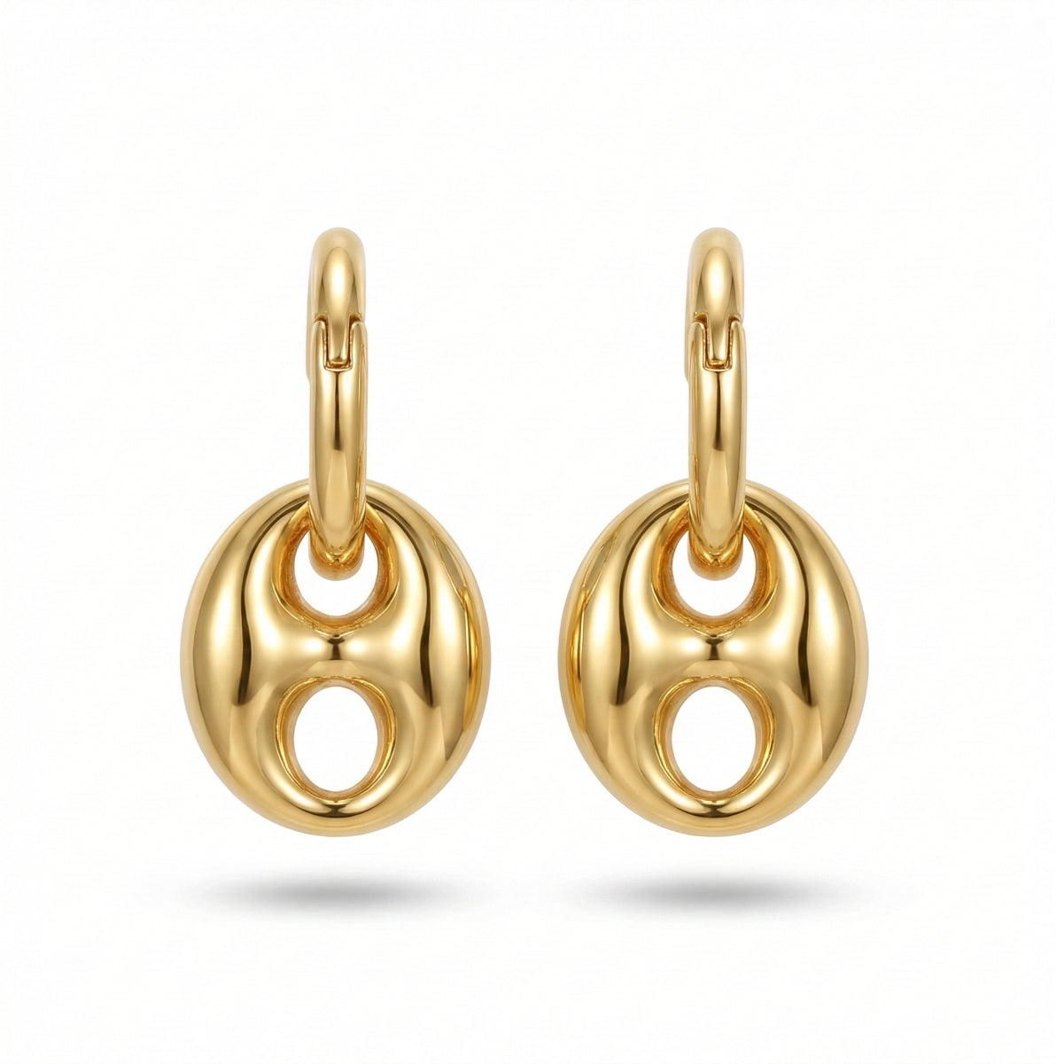 GG link hoop earrings – elegant gold chain hoop earrings for women