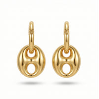 GG link hoop earrings – elegant gold chain hoop earrings for women