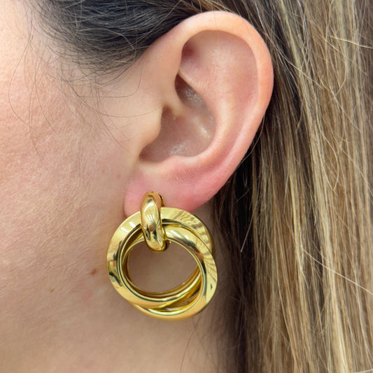 TWO RINGS EARRING