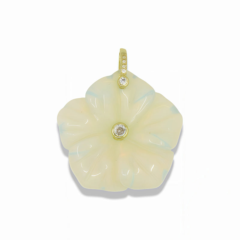 Flower Pendant With 14k Gold Plated Hook