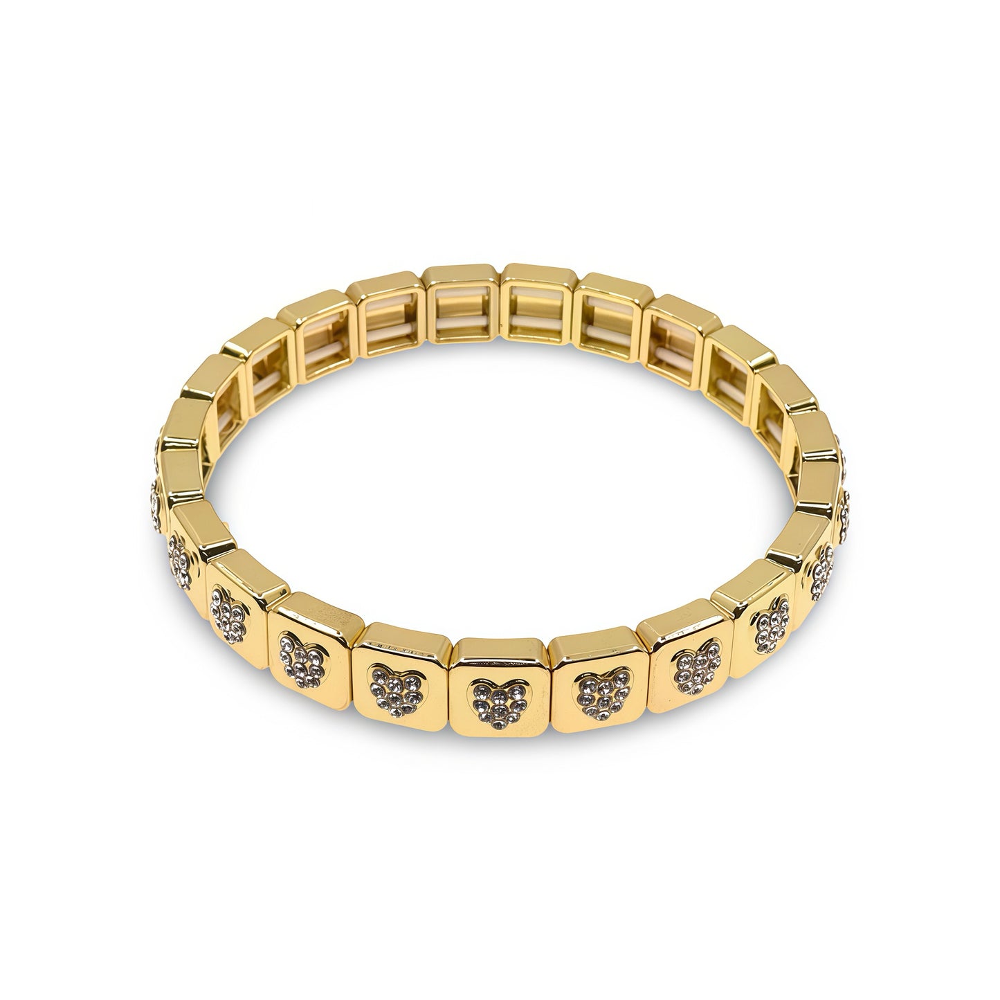 BRACELET SQUARE WITH HEART ZIRCONIA