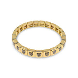 BRACELET SQUARE WITH HEART ZIRCONIA