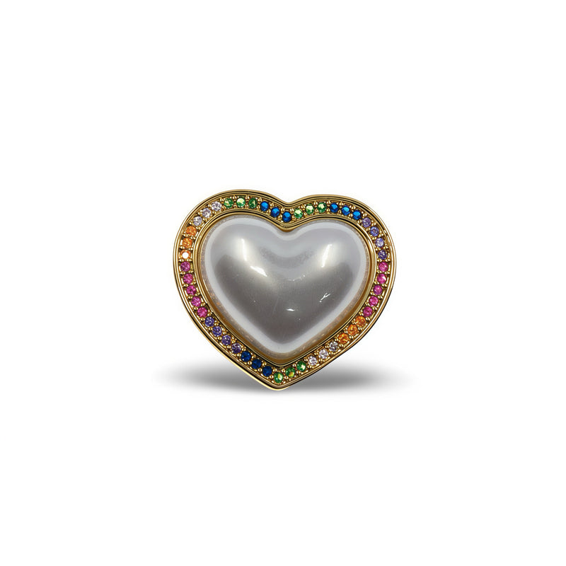 Puff love pearl & zirconia