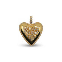 GOLD HEART PENDANT WITH ZIRCONIA