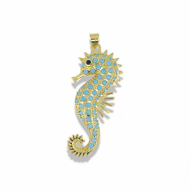 Turquoise Seahorse Pendant