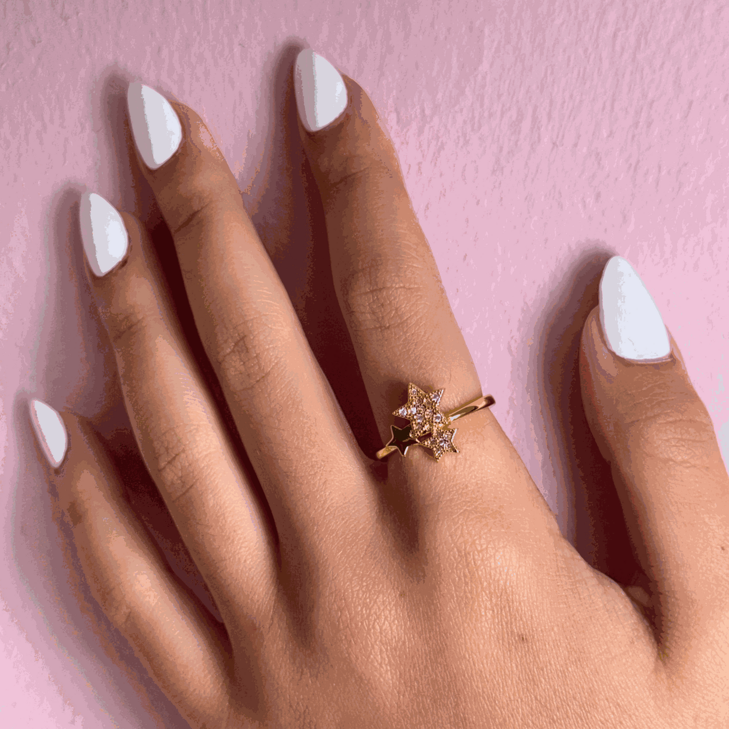THREE STARS GOLD RING