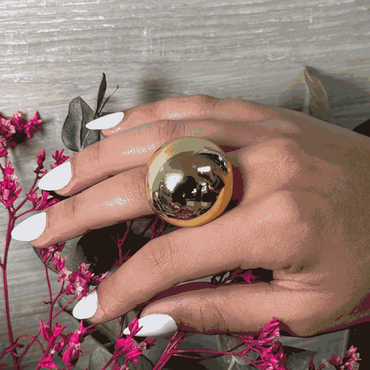 CHUNKY CIRCLE GOLD RING