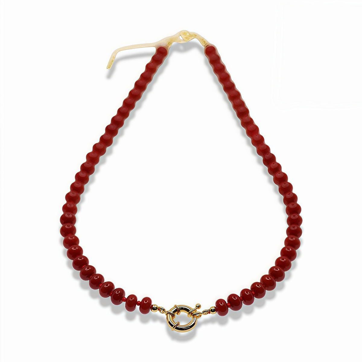 Natural Gemstone Necklace With 14k Gold Filled Donut Clasp