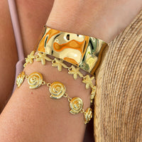 Gold Starfish Link Bracelet