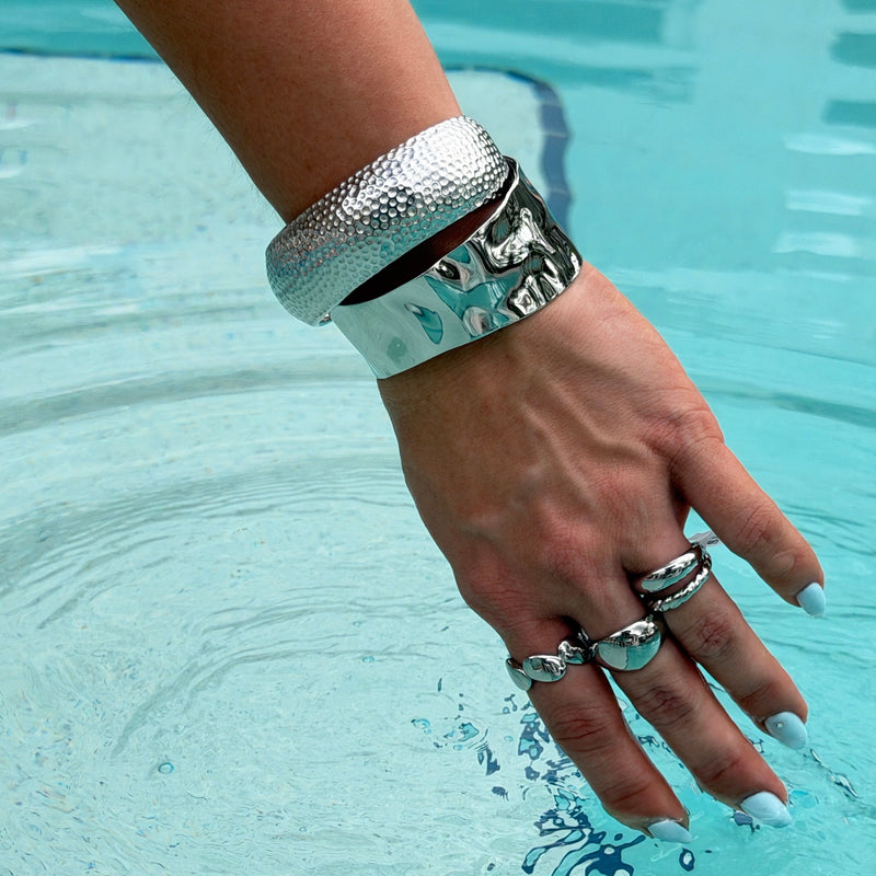 Adjustable chunky dotted texture bracelet