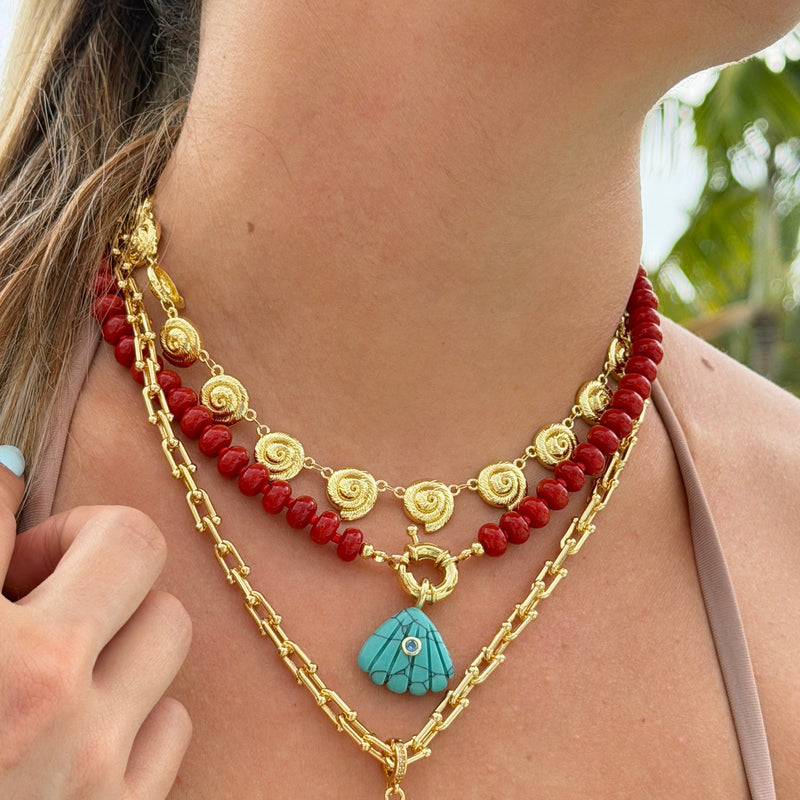 Gold Conch Shell Necklace