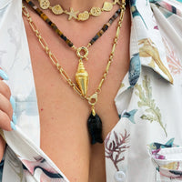 Quartz Fish Pendant With 14k Gold Plated Bail