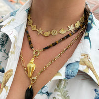 Gold Ocean Link Necklace