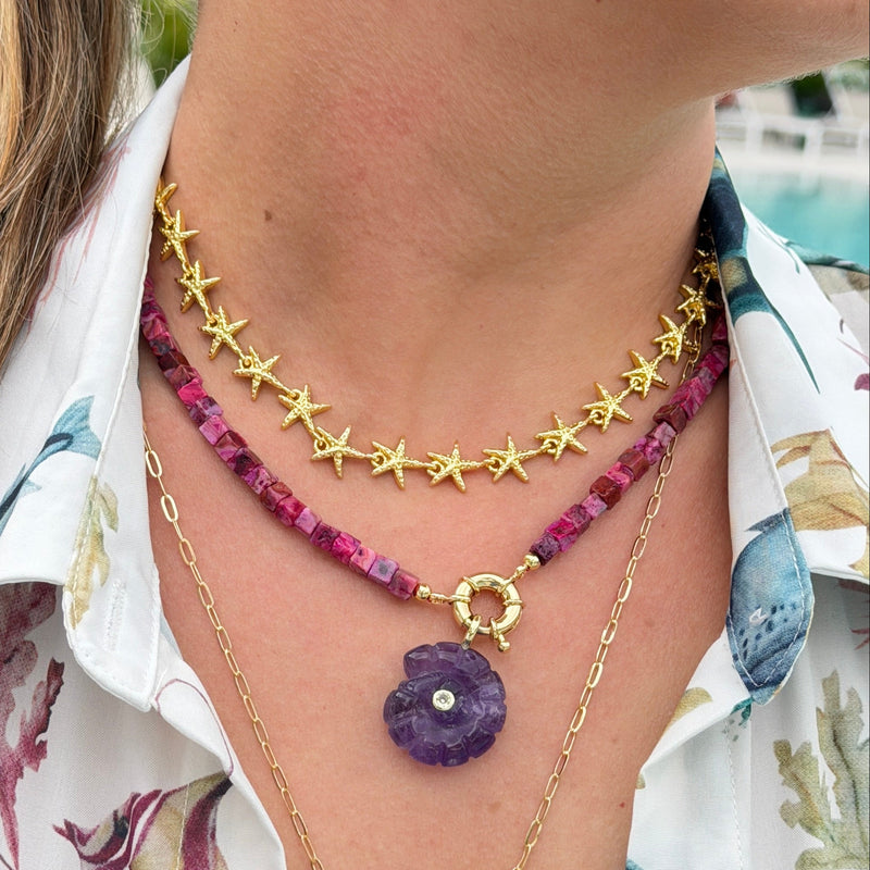 Gold Starfish Necklace