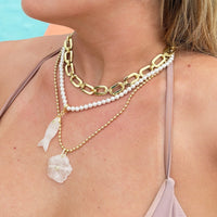 Bold Sculpted Link Necklace