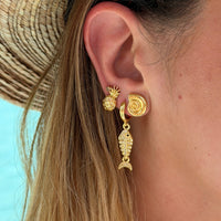 Spiral Seashell Stud Earrings