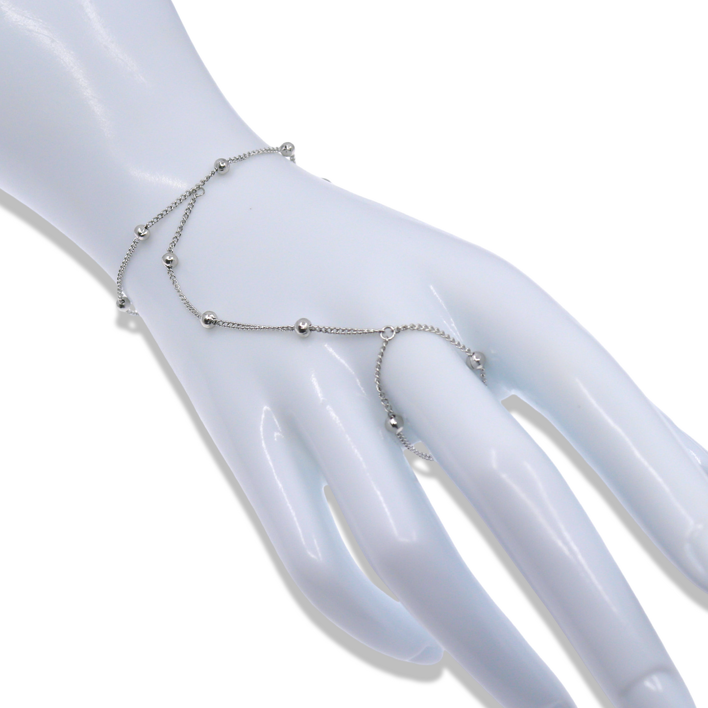 DELICATE HAND CHAIN- CHAIN & BEAD DESIGN