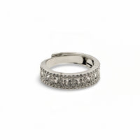 Full CZ Band Ring – Adjustable Design