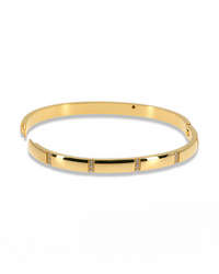Linear Zirconia Bracelet – Silver & Gold