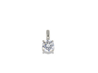 Round Solitaire Zirconia Pendant