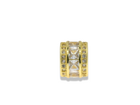 Gold Pavé Square Crystal Spacer Charm