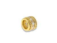 Gold Pavé Square Crystal Spacer Charm