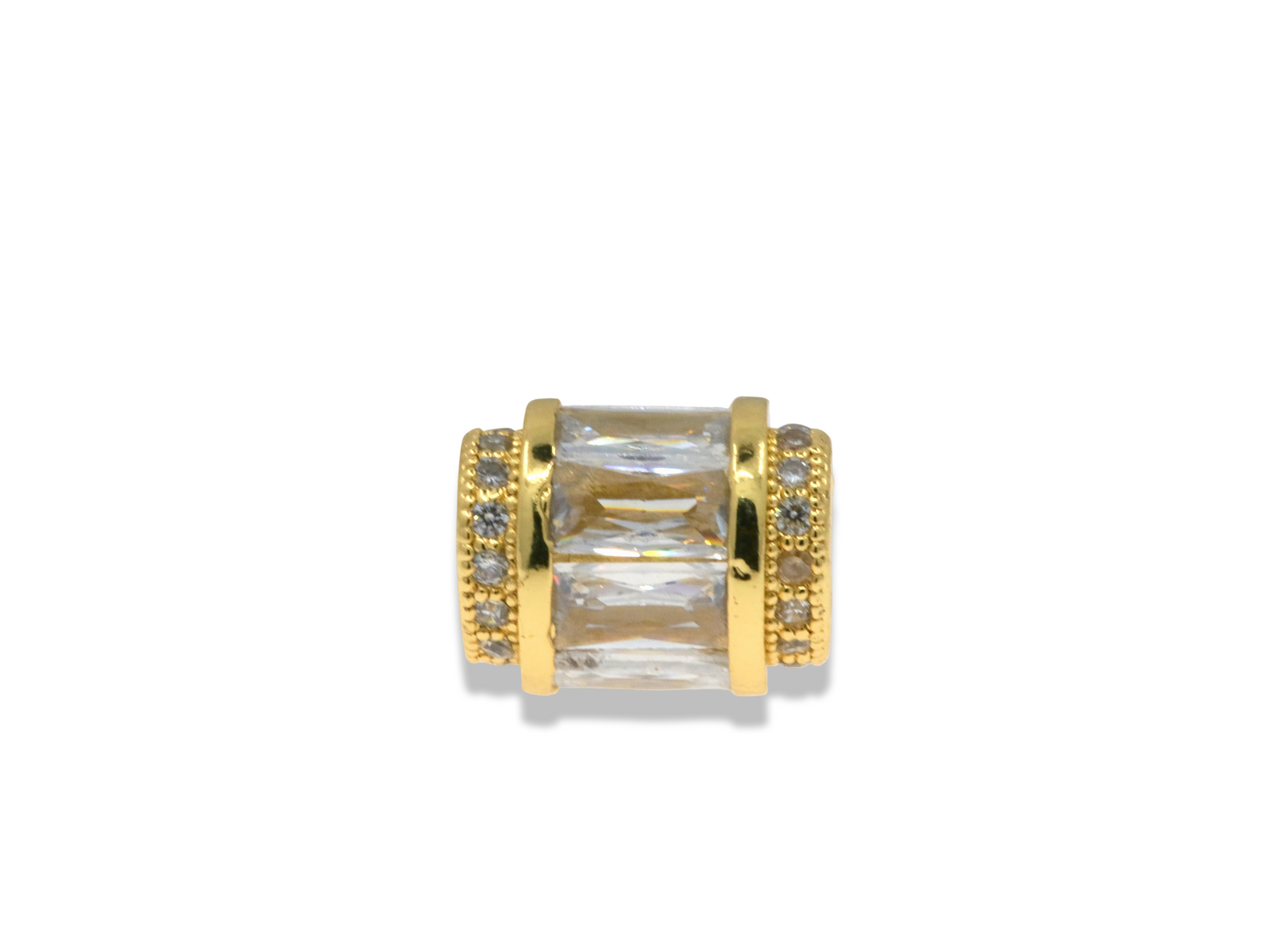 Gold Pavé Spacer Charm