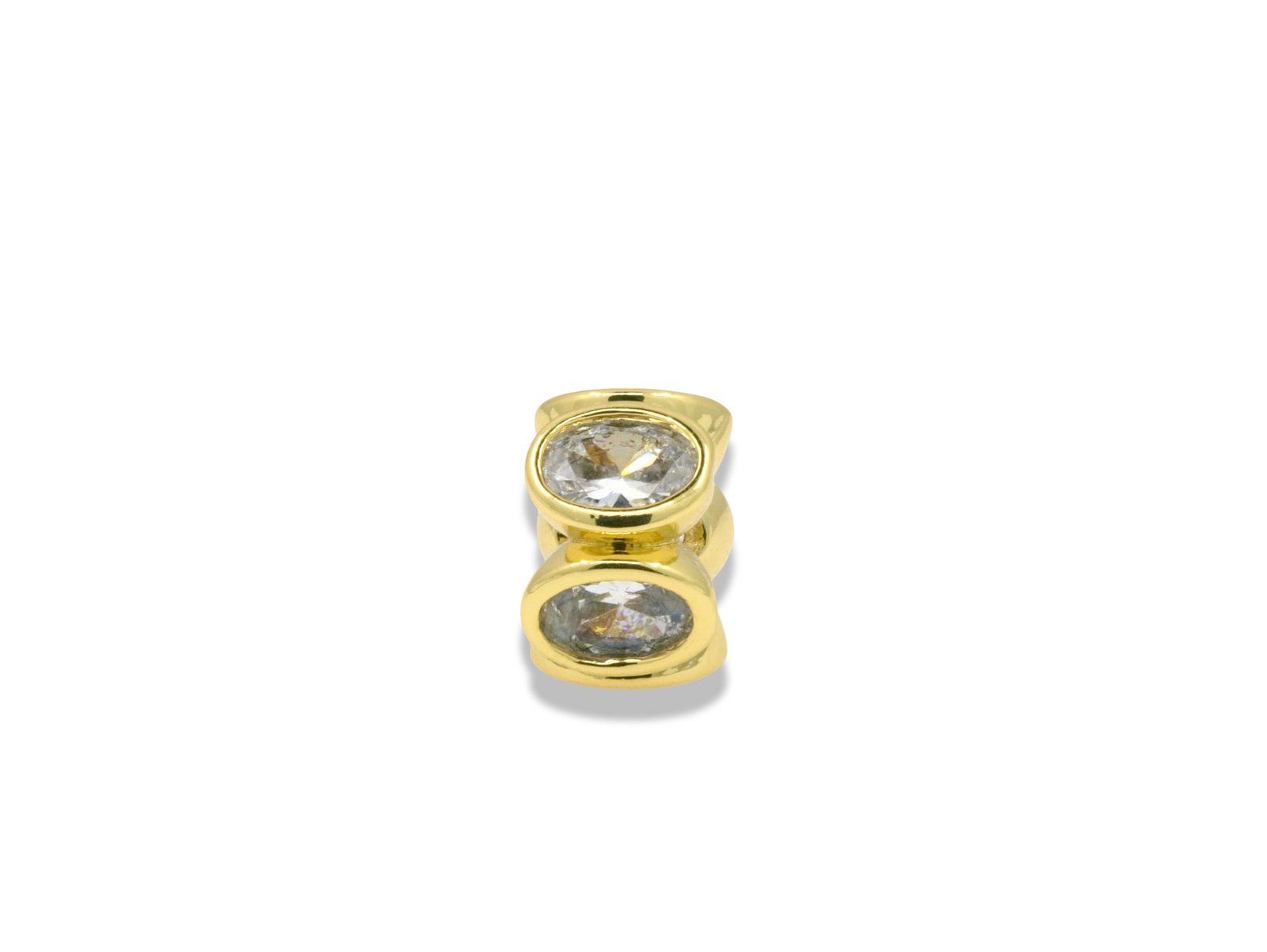 Oval Crystal Spacer Charm