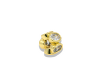 Oval Crystal Spacer Charm
