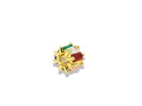 Multicolor Baguette Crystal Spacer Charm