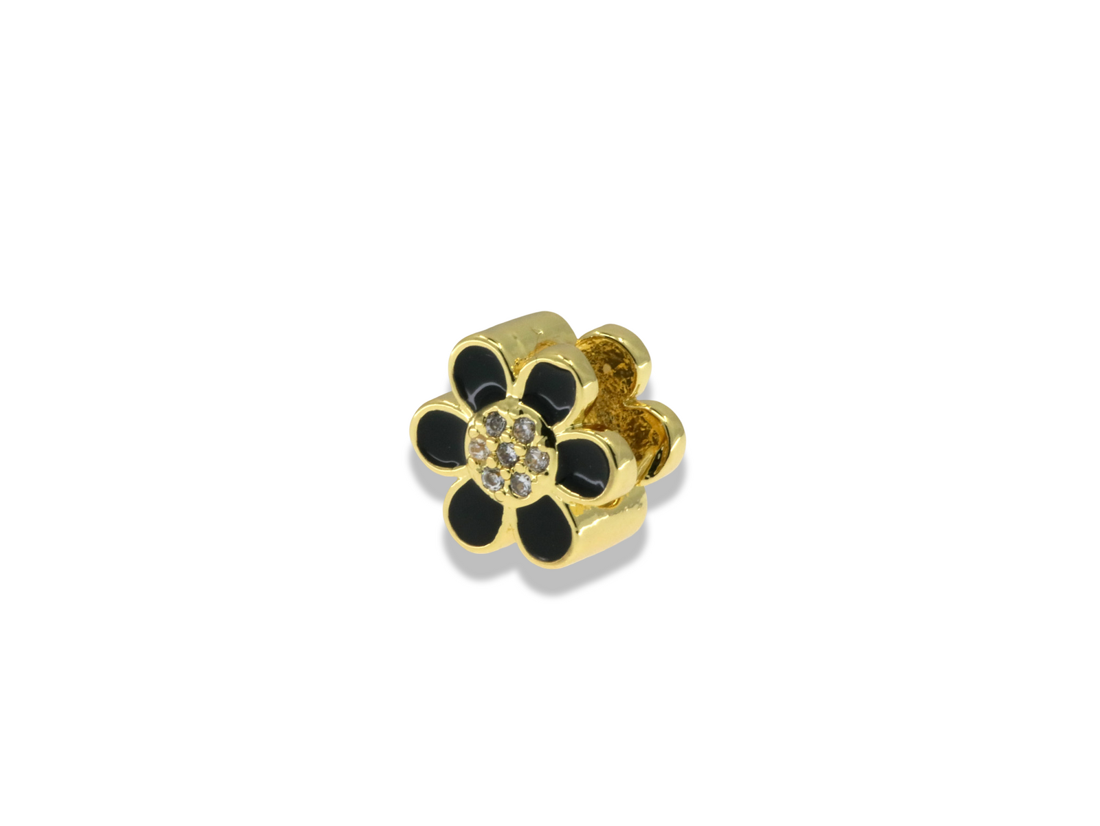 Enamel Flower Spacer Charm