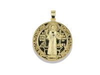 Classic Gold Saint Benedict Medal Pendant