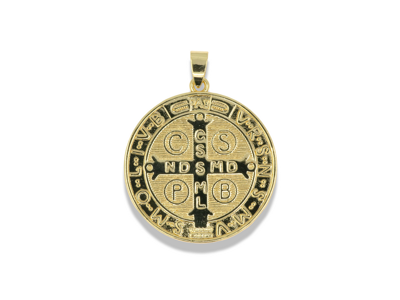 Classic Gold Saint Benedict Medal Pendant